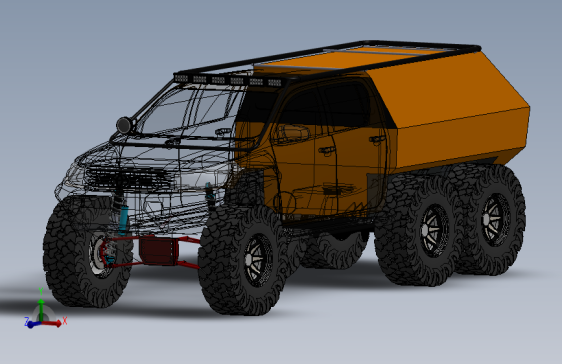 丰田hilux改装6x6越野车