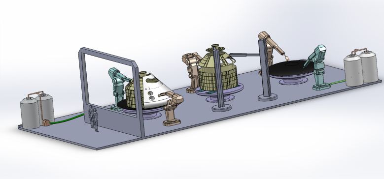 3d 航天器打印工序过程