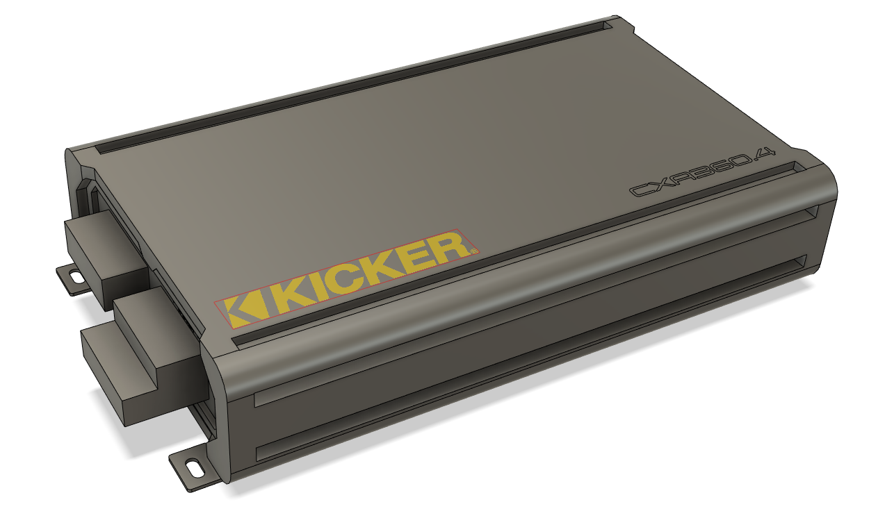 Kicker CXA360.4 放大器_STEP_模型图纸下载 懒石网