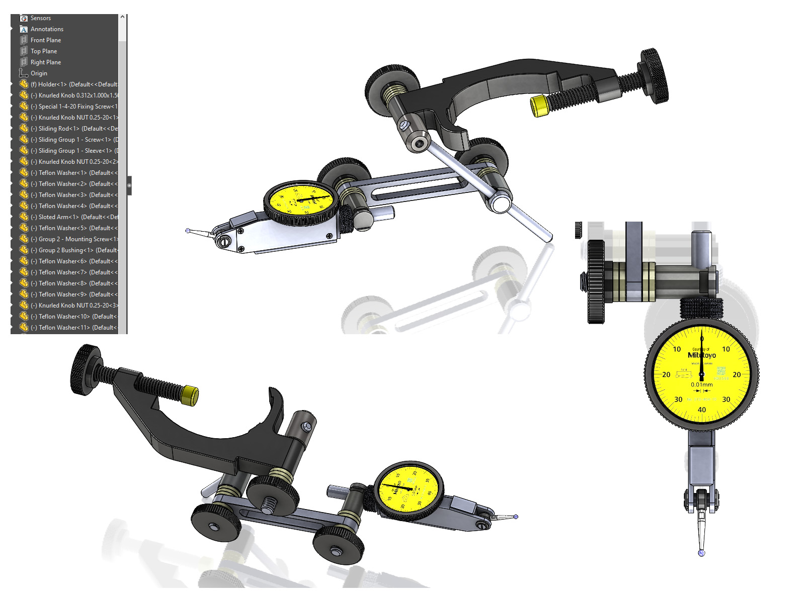 表盘测试指示器和支架