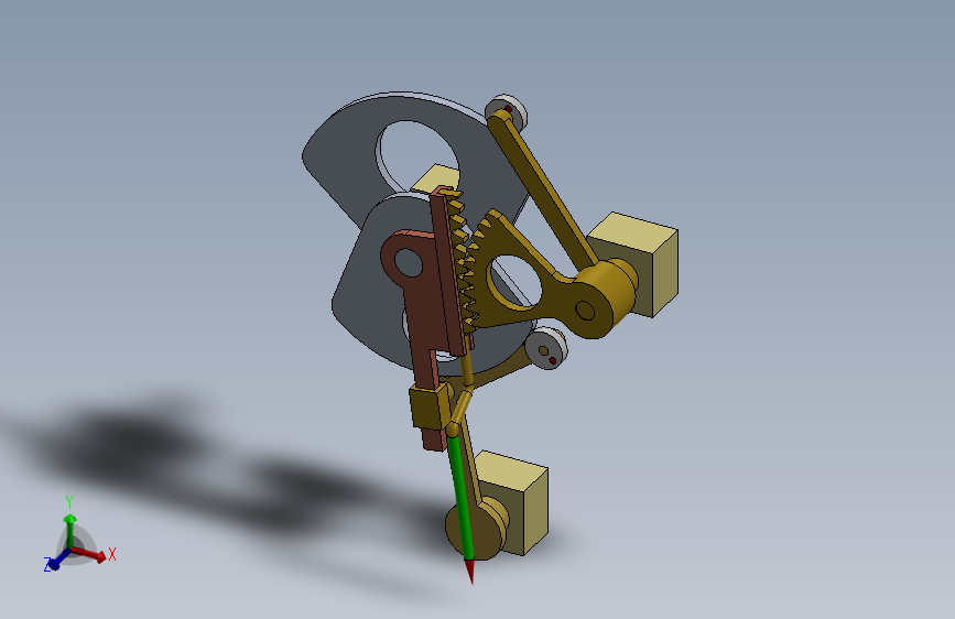 Cam Rack凸轮齿条传动机构3D数模图纸 Solidworks设计