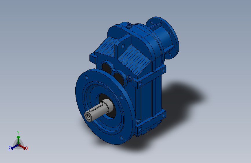 FF57ZP联接法兰斜齿轮减速机[FF57-5.18-M1-P63]_9478_SOLIDWORKS 2020_模型图纸下载 – 懒石网