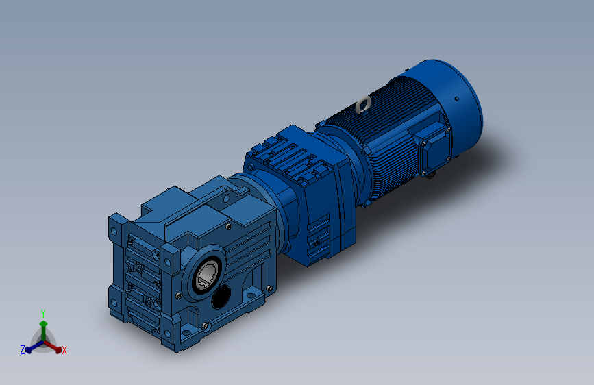 KAB37R17组合式螺旋锥齿轮减速机[KAB37R17-Y0.18-4P-127-M1-0°-A]_5012