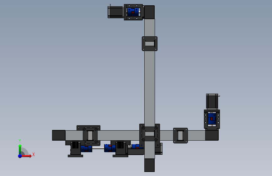 K4186-MJ45模组精密同步带滑台XYZ四条悬臂_SOLIDWORKS 2016_模型图纸下载 – 懒石网