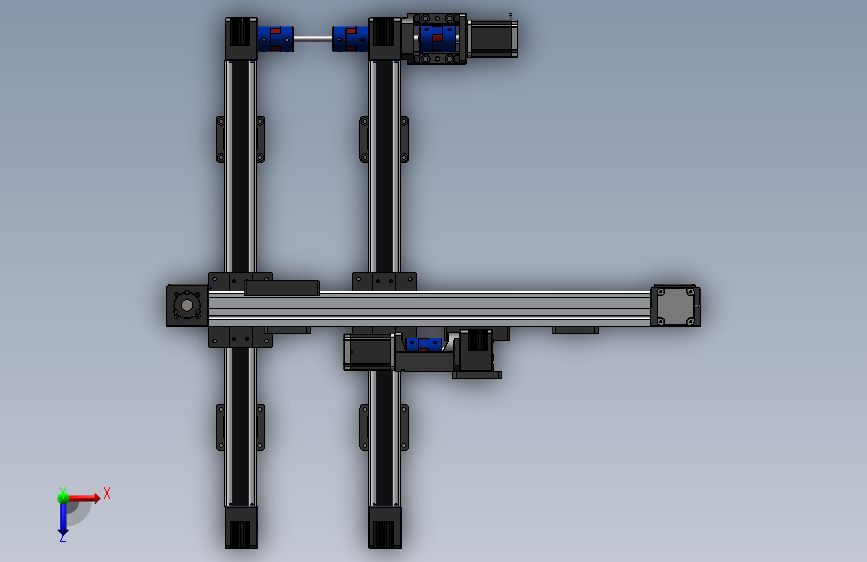 K4186-MJ45模组精密同步带滑台XYZ四条悬臂_SOLIDWORKS 2016_模型图纸下载 – 懒石网
