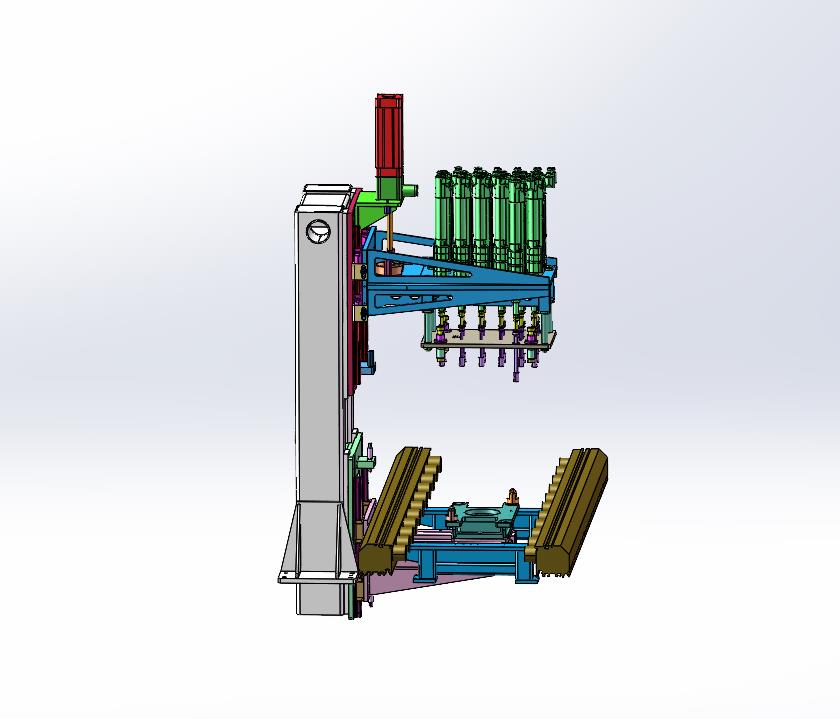 输送线移动产品升降式多轴锁紧机