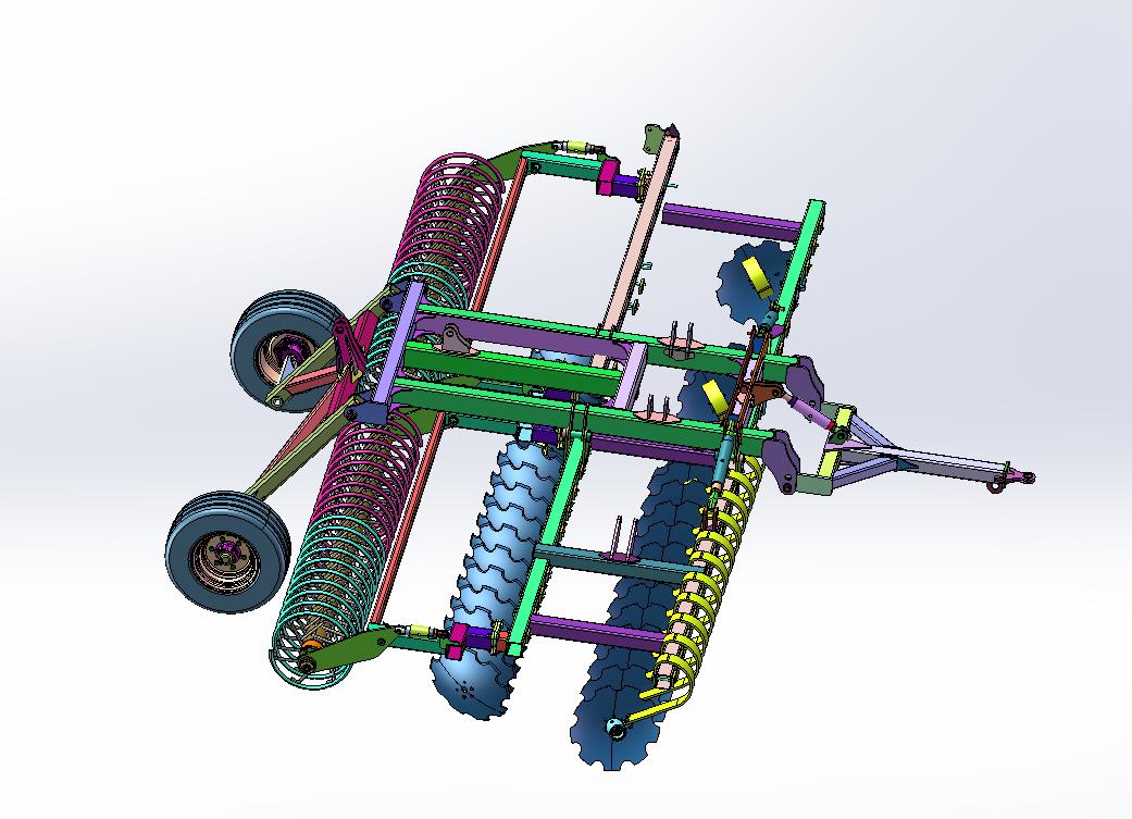 土壤耕地拖拉机悬挂圆盘耙