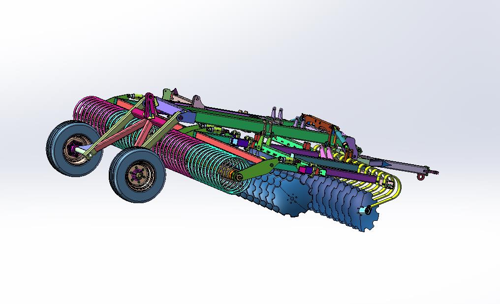 土壤耕地拖拉机悬挂圆盘耙