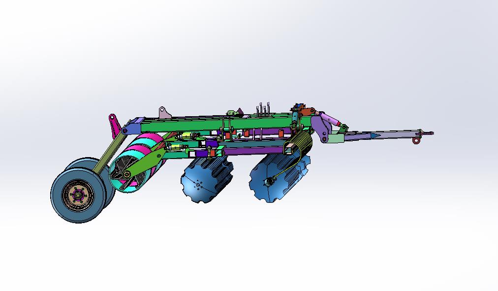 土壤耕地拖拉机悬挂圆盘耙