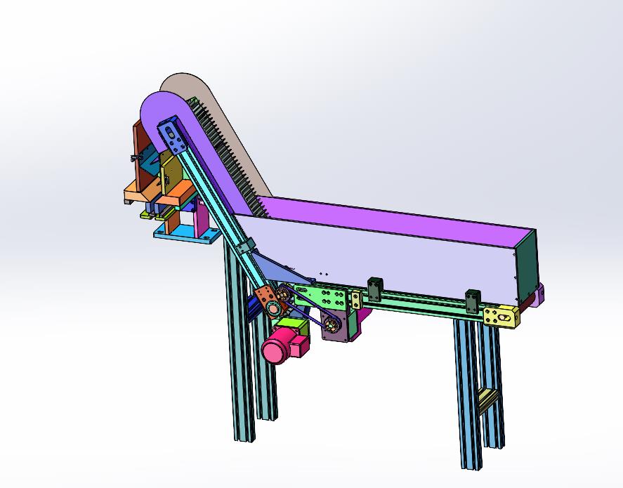 圆轴铅笔隔板皮带送料分离系统