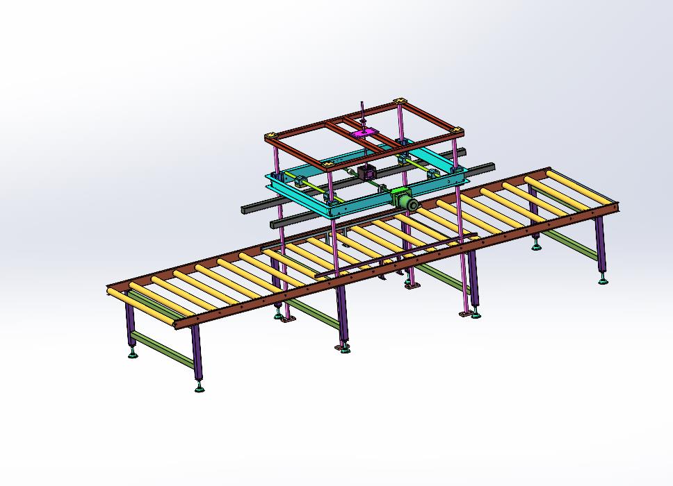 纸箱输送上层双盖折叠封合设备