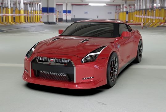 Nissan GT-R轿车草图模型3D图纸 IGS格式