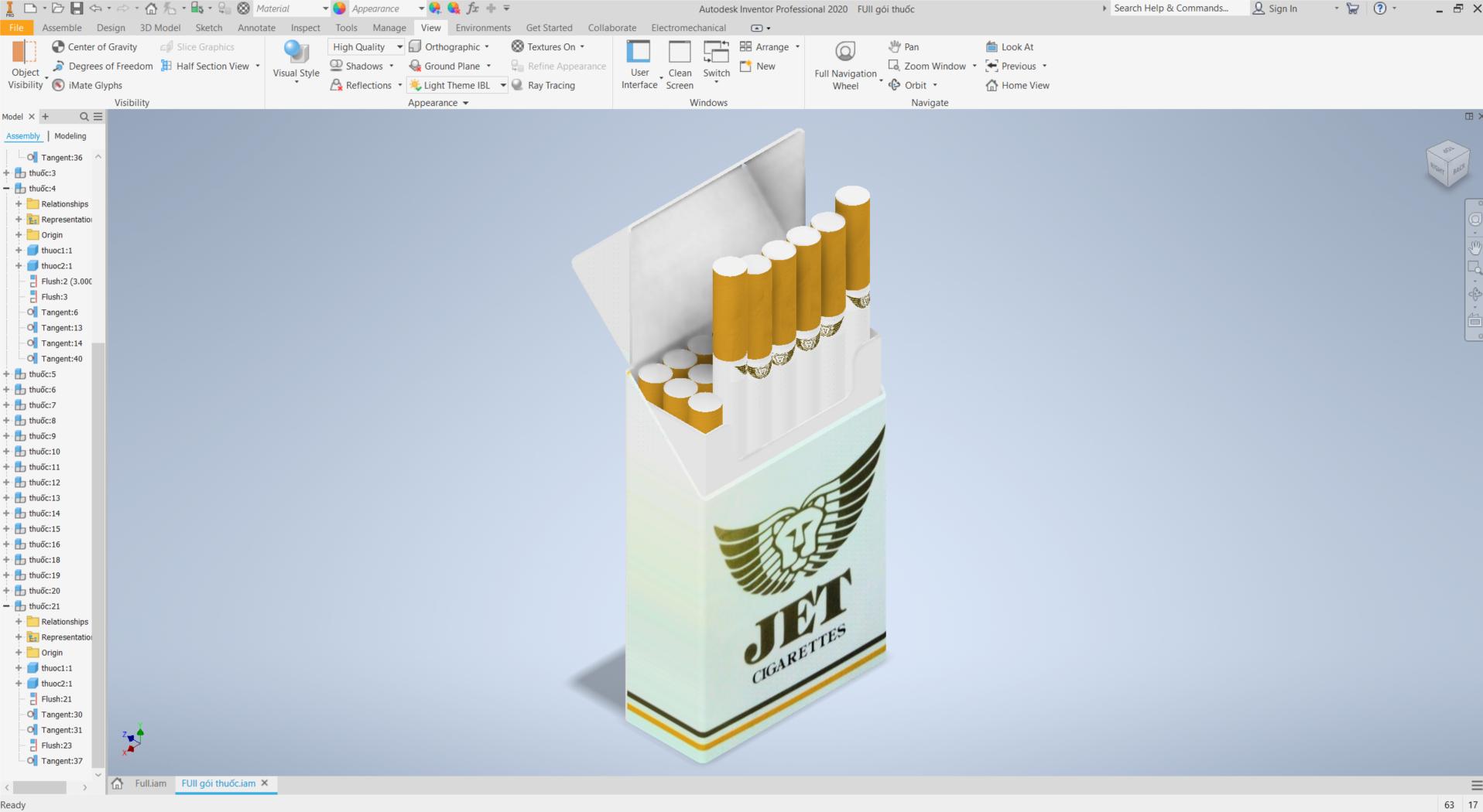 茶壶茶盘香烟模型3D图纸 INVENTOR设计