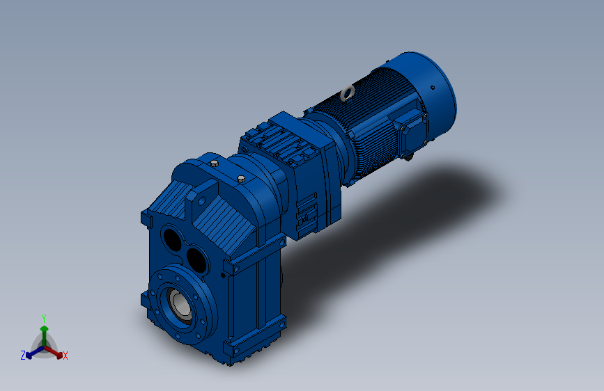 FAF47R17组合式平行轴斜齿轮减速机[FAF47R17-Y0.18-4P-176-0°-63]_658_SOLIDWORKS 2020 ...