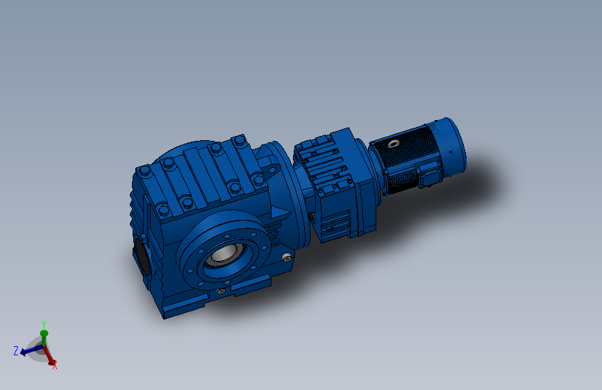 SAZ87R57组合式斜齿-蜗轮蜗杆减速机[SAZ87R57-Y0.18-4P-1631-M1-0°-A]_5170