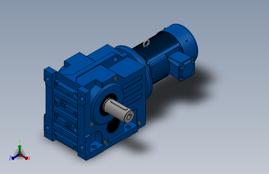 K97底脚轴伸式安装螺旋锥齿轮减速机[K97-YV0.75-8P-140.28-M1-0°-A]_4457