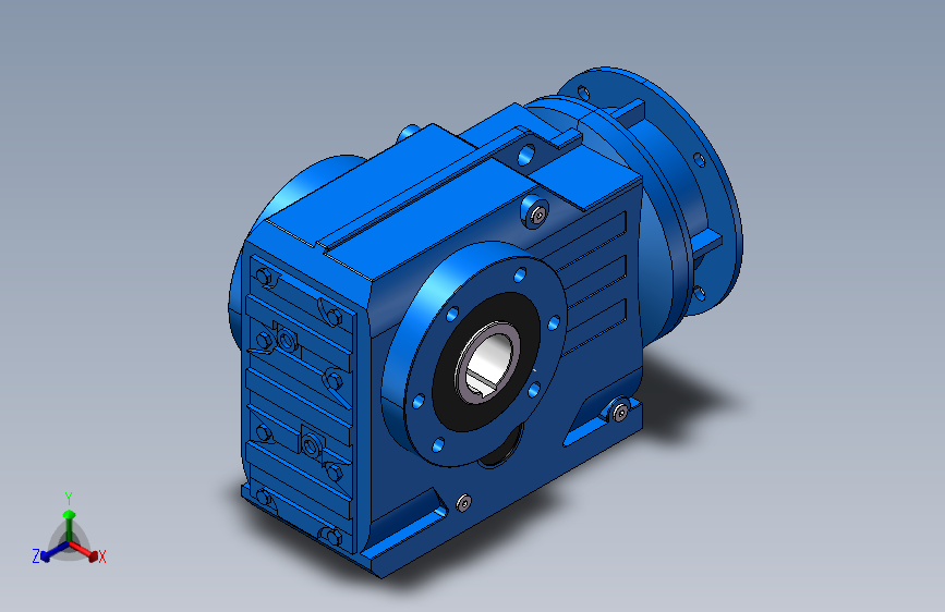 KA87ZP联接法兰斜齿轮减速机[KA87-9.96-M6-A-P112]