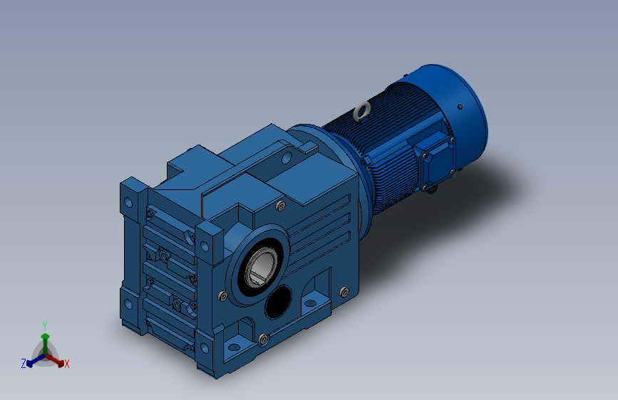 KAB57底脚空心轴安装螺旋锥齿轮减速机[KAB57-Y0.18-4P-76.56-M1-0°-A]_8622