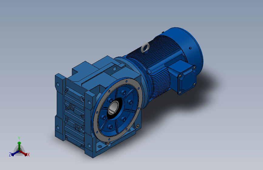 KAF157法兰空心轴安装螺旋锥齿轮减速机[KAF157-YB55-4P-18.37-M1-0°-A]_2273