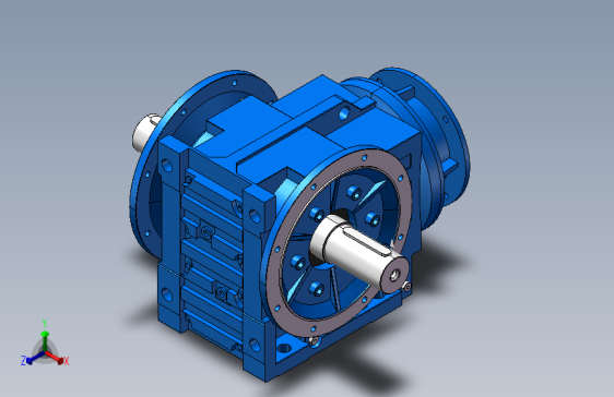 KF127ZP联接法兰斜齿轮减速机[KF127-14.35-M6-A+B-P200]