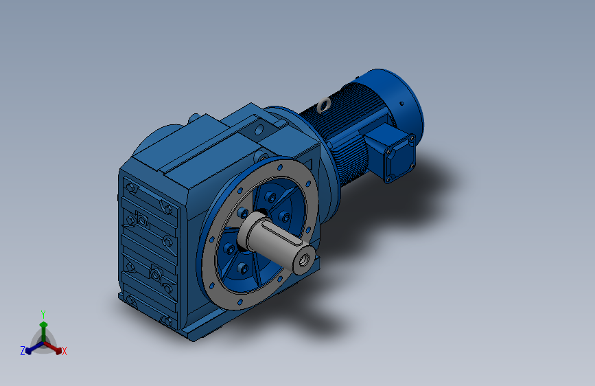 KF107法兰轴伸式安装螺旋锥齿轮减速机[KF107-YV1.5-8P-110.83-M1-0°-A]_7380