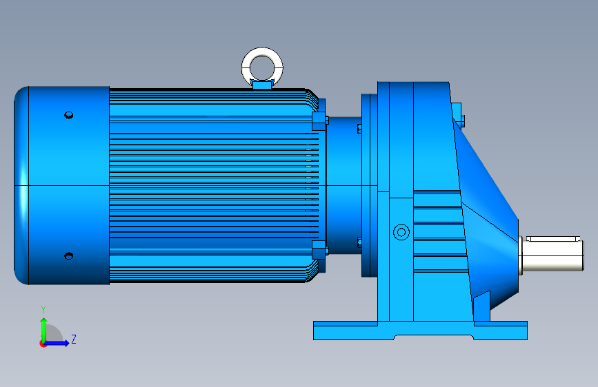 RX37底脚轴伸式安装斜齿轮减速机[RX37-Y0.18-4P-63-M1-0°]_STEP_模型图纸下载 – 懒石网