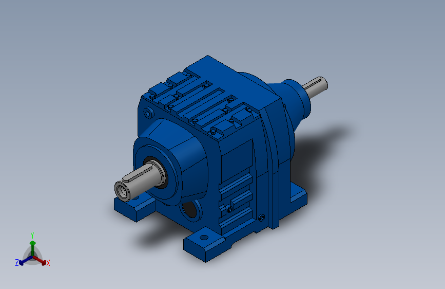 RS37底脚轴伸式安装斜齿轮减速机[RS37-10.11-M1]_2324_SOLIDWORKS 2010_模型图纸下载 – 懒石网