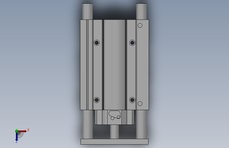 MLGP（φ80～φ100）薄型带导杆锁紧气缸[MGLPM100F-250Z-F]_SOLIDWORKS 2018_模型图纸下载 – 懒石网