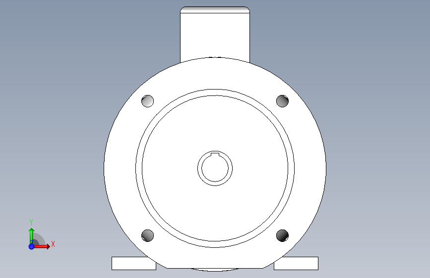 电机QA160M6A-B35-7.5KW 正面视图