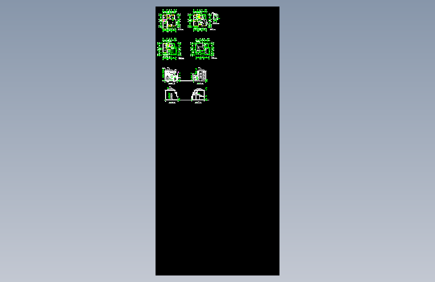 D080-三层-12.84&12.54米-【两层半或三层】效果图、施工图配套_AutoCAD 2004_模型图纸下载 – 懒石网