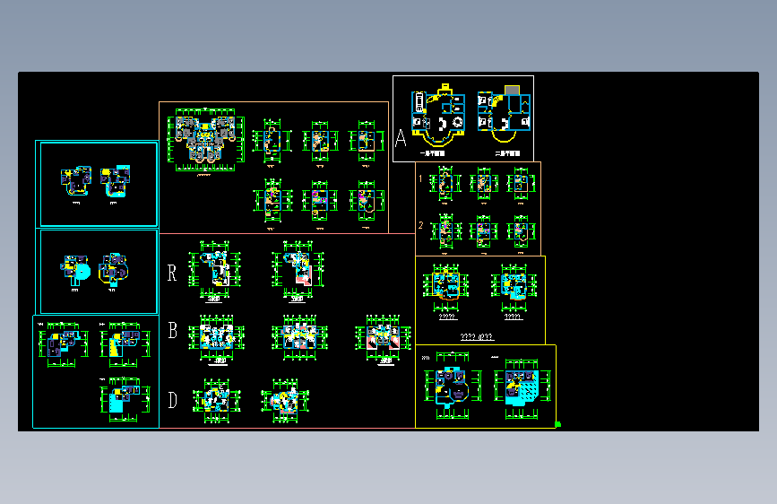 多种别墅户型平面图.dwg