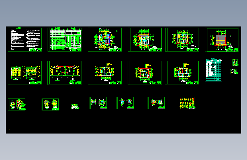 豪华欧式别墅施工图