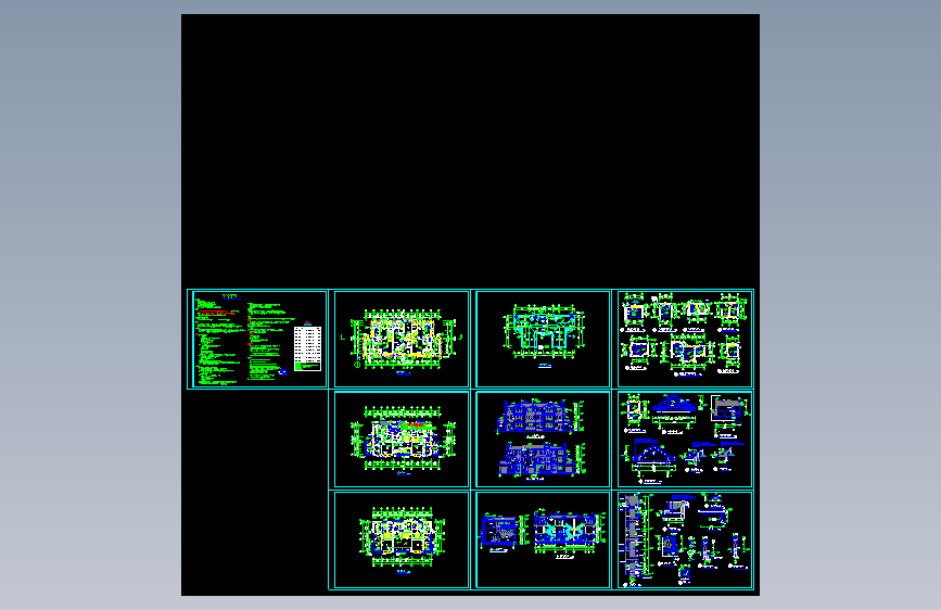 联排别墅建筑施工图.dwg