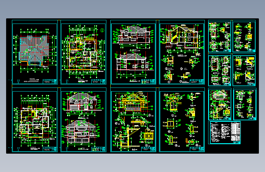 美式别墅全套施工图