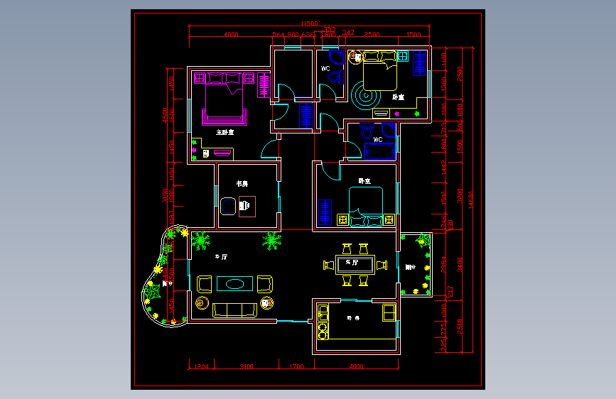 某别墅平面布置,