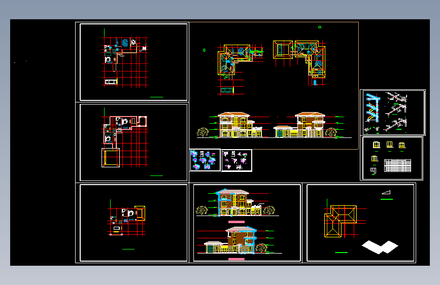 私人别墅建筑施工图.dwg