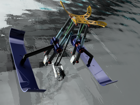 VTOL Landing gear垂直起降起落架3D数模图纸 Solidworks设计 附STEP