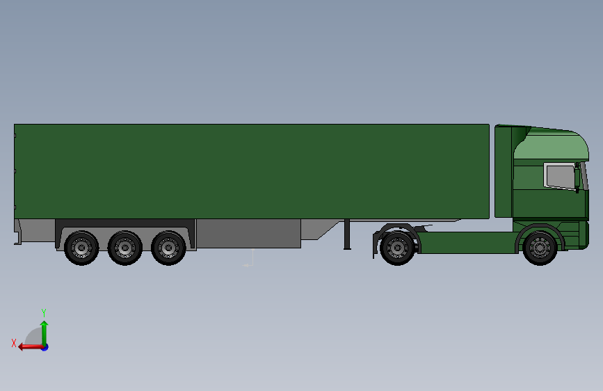 大型货运车 背面视图