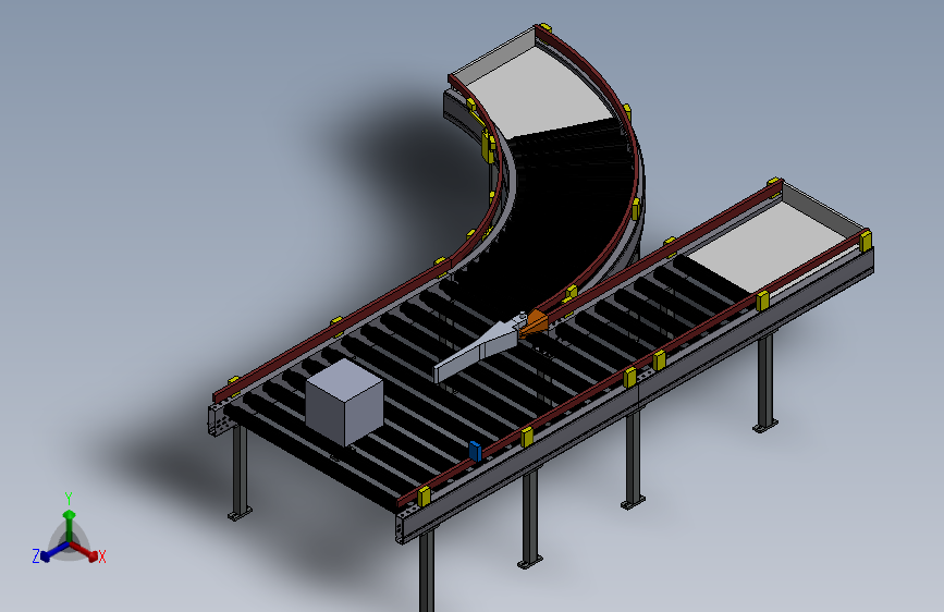 输送带 Solidworks 2020 模型图纸下载 懒石网