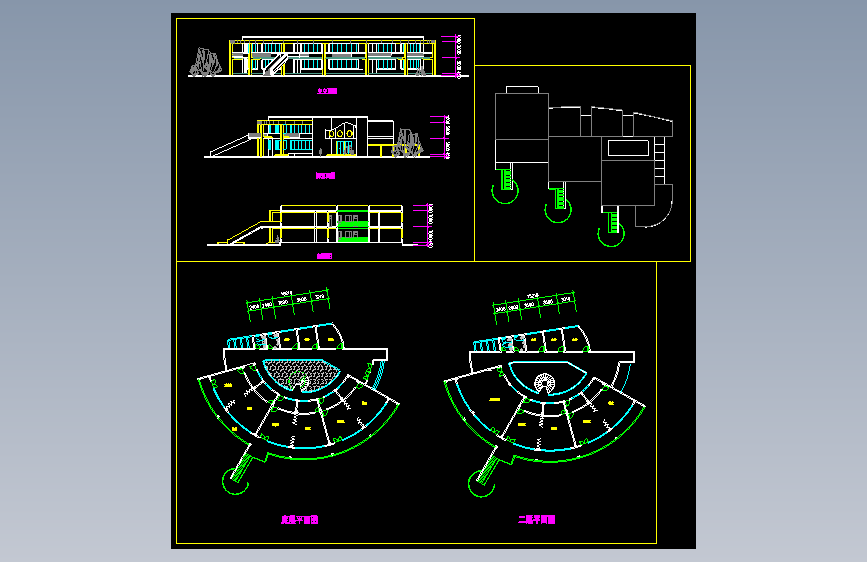 幼儿园平立剖面图