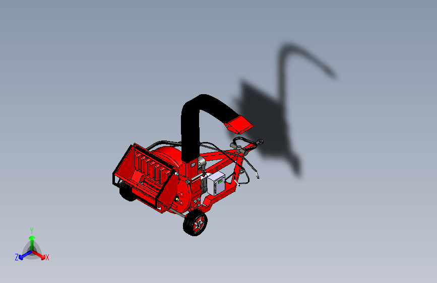 800树枝切碎机(catia)设计模型 主视图