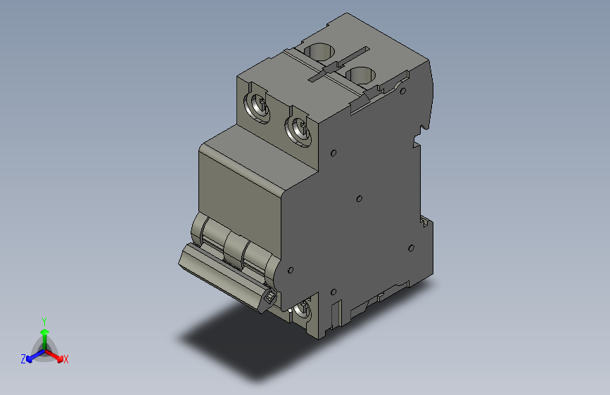 1095 Schneider 2P空开3D模型stp文件