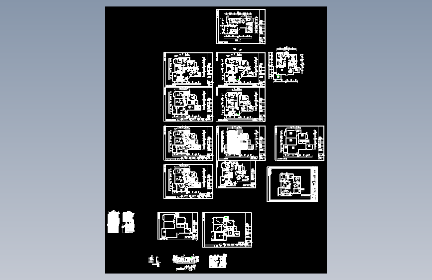 三居现代风格施工图及效果图