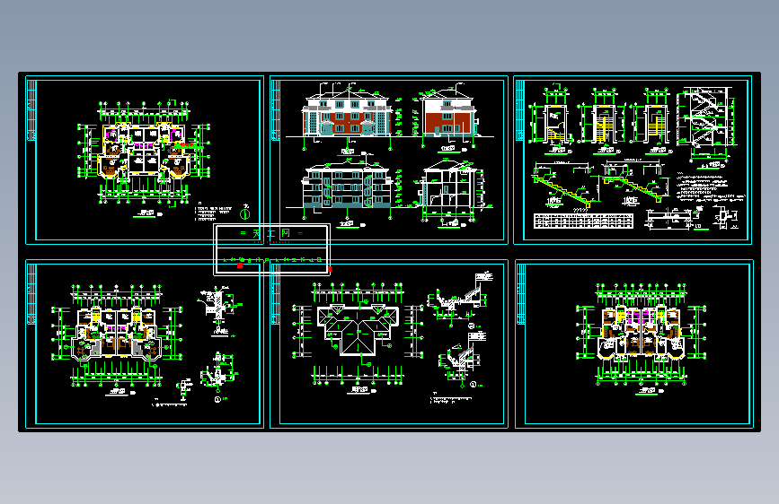 双拼别墅建筑施工图