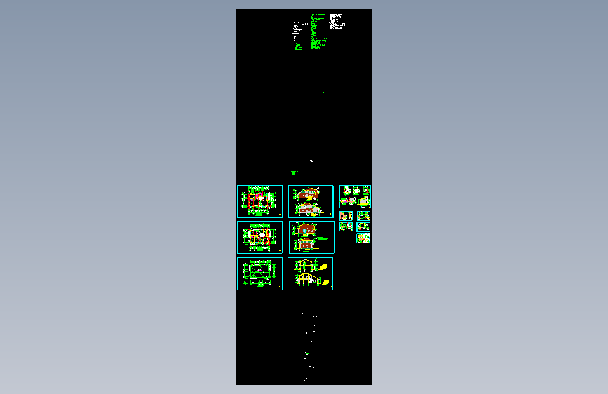 湖边别墅建筑全套图