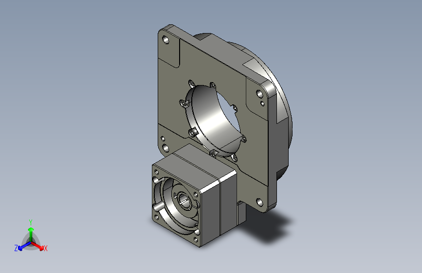 HRG200-10速比-(HRG200-10-II-06 过渡法兰)-(配90行星减速机)-(19-80-100-M6)中空旋转平台 HRG200-10