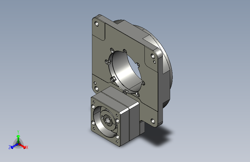 HRG200-10速比-(HRG200-10-III-06 过渡法兰)-(86步进电机)-(14-73-69.6-M5)中空旋转平台 HRG200-10