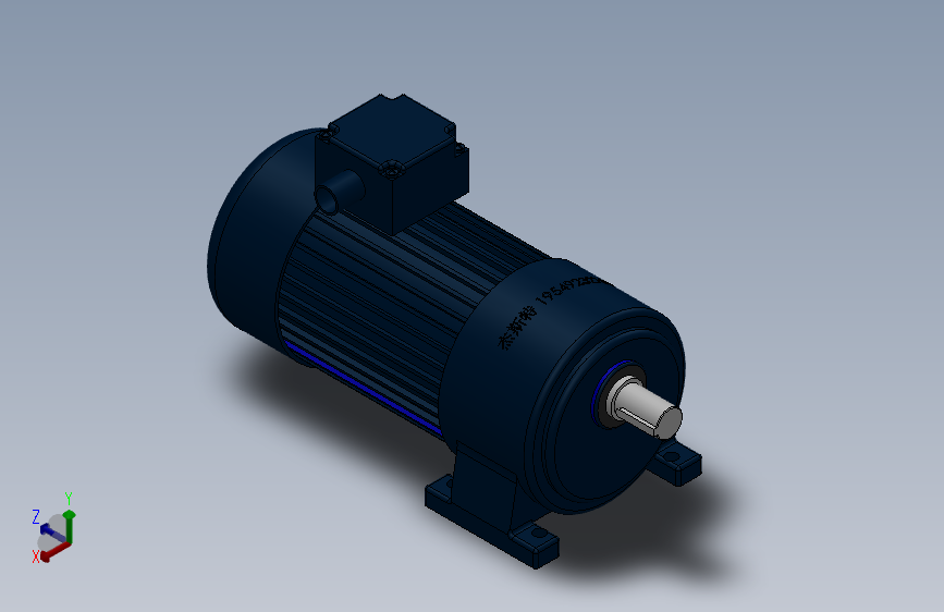 GH卧式减速马达（减速比3-200）[GH-40-2200-3-C-D-G1-LT]_SOLIDWORKS 2018_模型图纸下载 – 懒石网