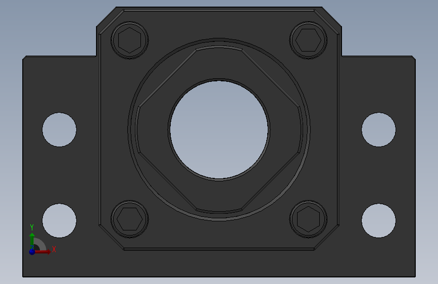 BK丝杆支撑座[BK40]_SOLIDWORKS 2018_模型图纸下载 – 懒石网