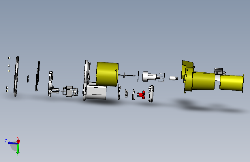 motor casing-爆炸图 背面视图